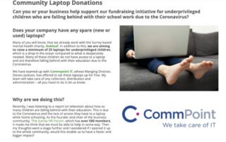 Community laptop donation