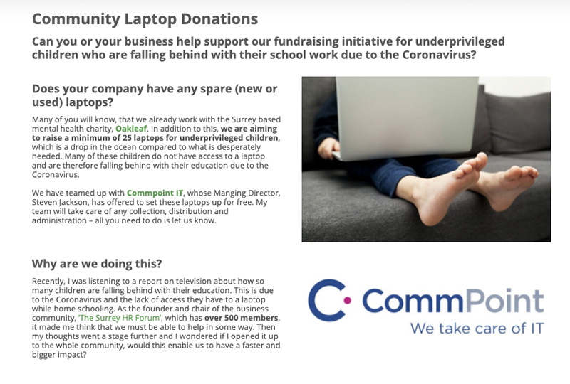 Community Laptop Donation