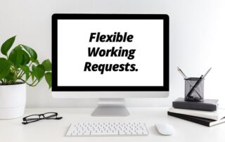 Making a flexible working request on an iMac computer