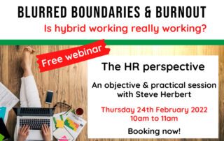 Blurred boundaries and burnout webinar