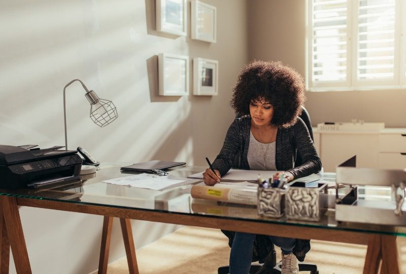 the-recruitment-consultancy-hybrid-working Employee working remotely